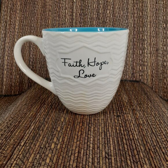 Ceramic Faith, Hope, Love Mug - Picture 1 of 4